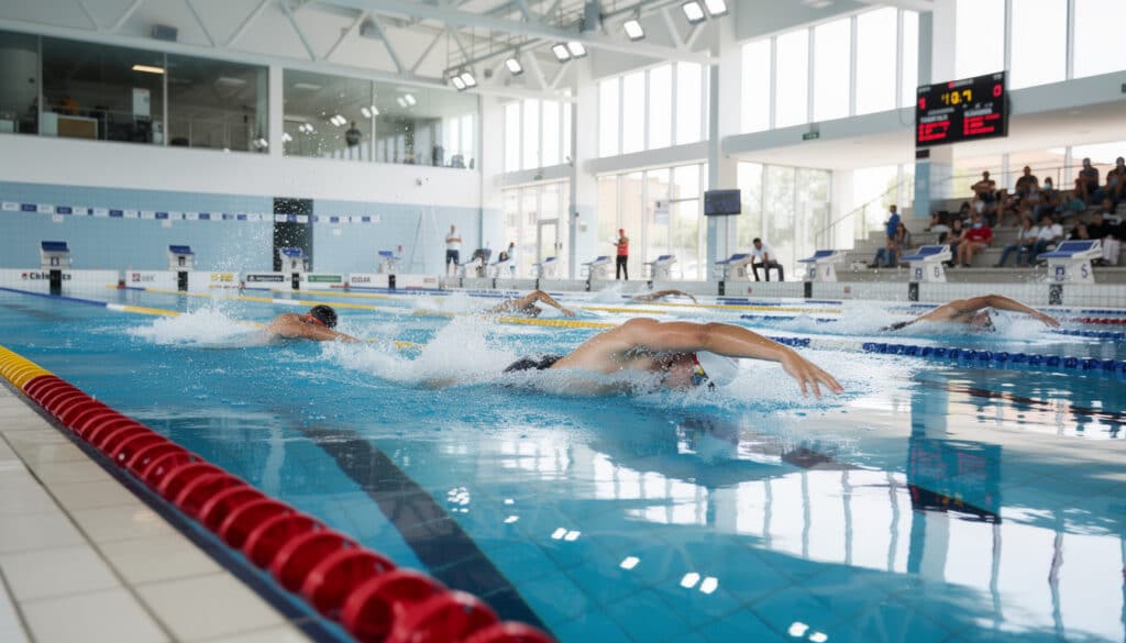 la natación de competición se lleva a cabo en las piscinas del centro carlos belmonte, ofreciendo instalaciones modernas para nadadores de todos los niveles.
