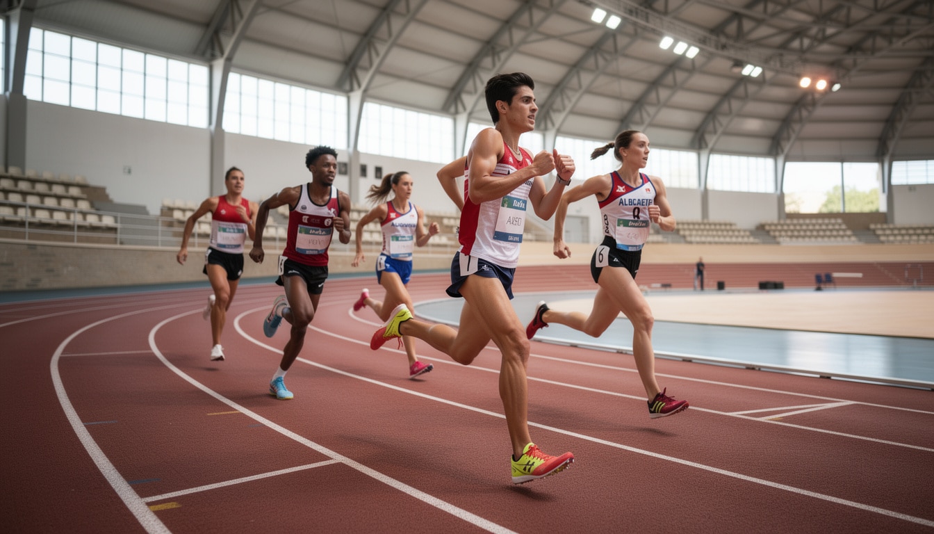 el atletismo de albacete destaca con actuaciones brillantes en la pista cubierta de las instalaciones trélut, mostrando talento y esfuerzo en cada competencia.