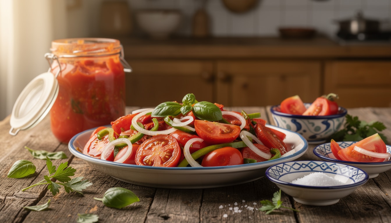 descubre el auténtico sabor del mojete de albacete, elaborado con tomate artesanal conservado de manera tradicional para una experiencia culinaria única.