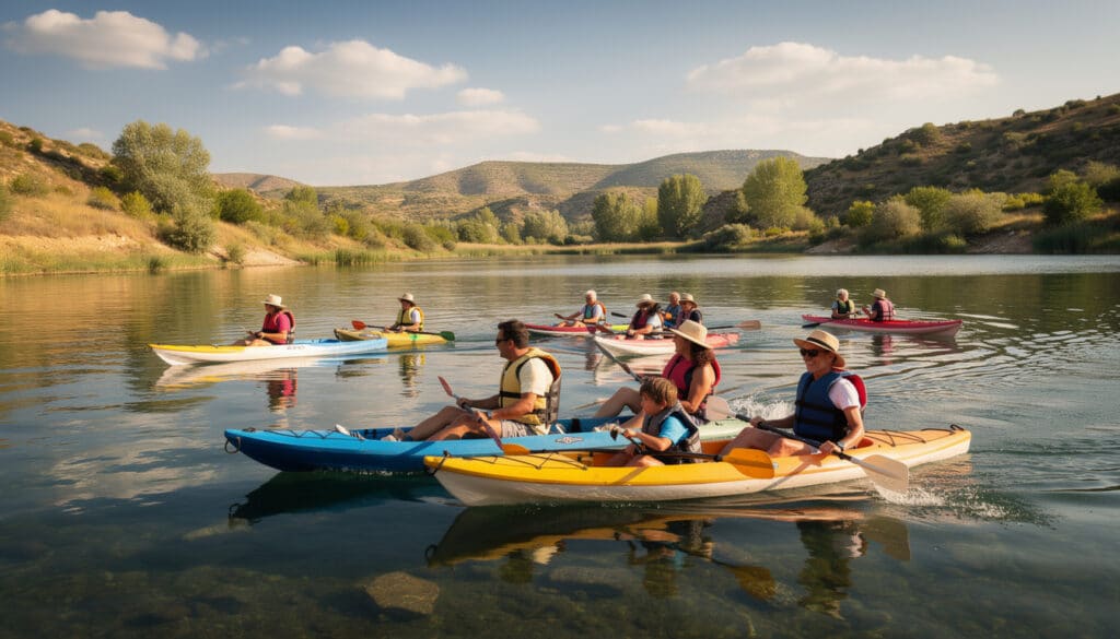 descubre el piragüismo en los embalses de albacete, una actividad familiar popular ideal para disfrutar de la naturaleza y la aventura juntos.