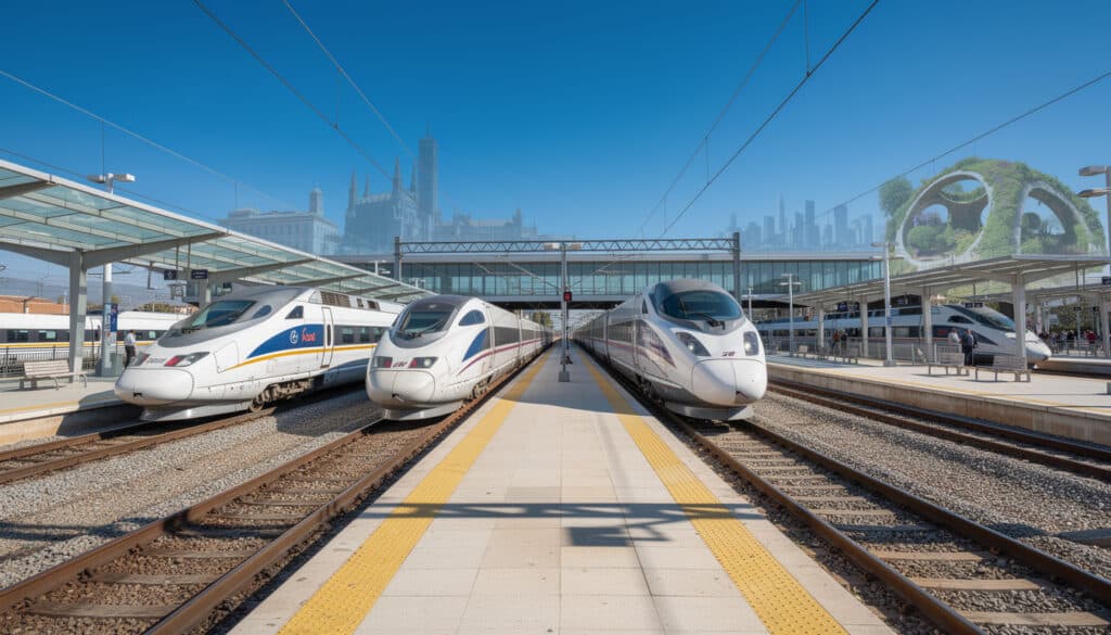la estación albacete-los llanos conecta el sureste de españa con madrid y valencia, facilitando viajes rápidos y cómodos entre estas importantes ciudades.