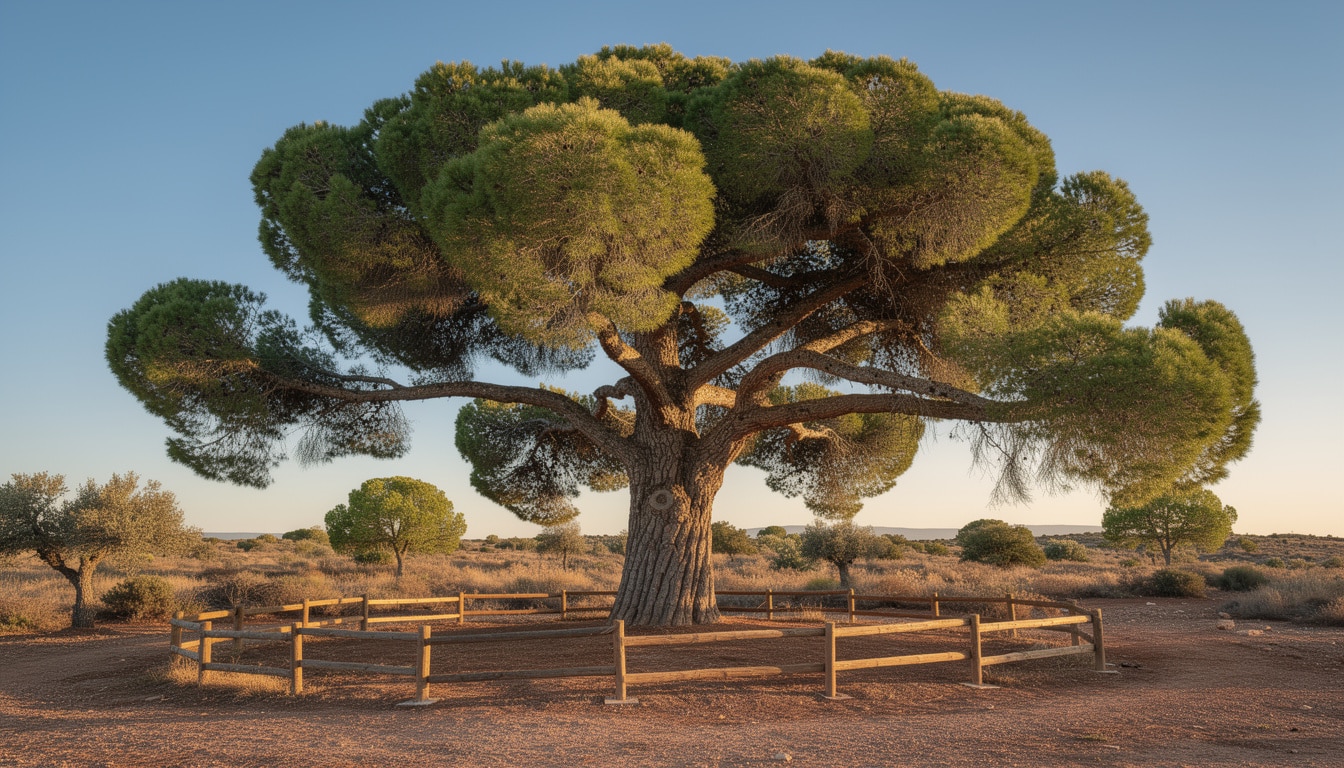 descubre el pino gordo de albacete, un majestuoso ejemplar centenario protegido por la ley, símbolo de la naturaleza y patrimonio local.