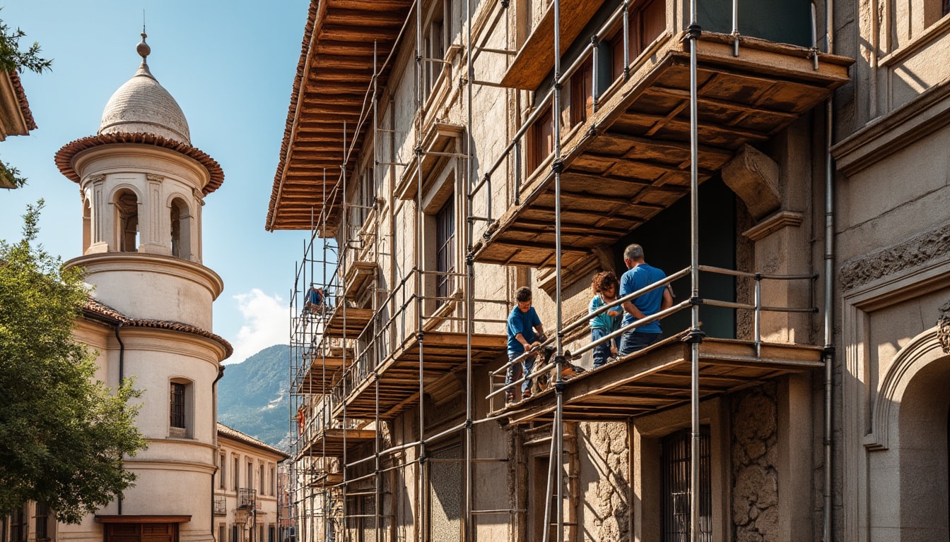 las obras de rehabilitación del casón de los condes de cerro villanueva combinan restauración arquitectónica y conservación histórica para preservar su valioso legado cultural.