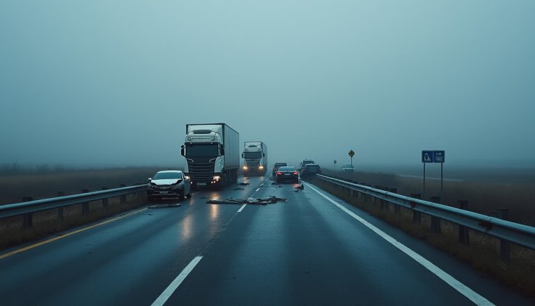 las densas nieblas matinales de invierno causan múltiples colisiones en las autovías de la meseta, afectando la circulación y la seguridad vial durante las primeras horas del día.