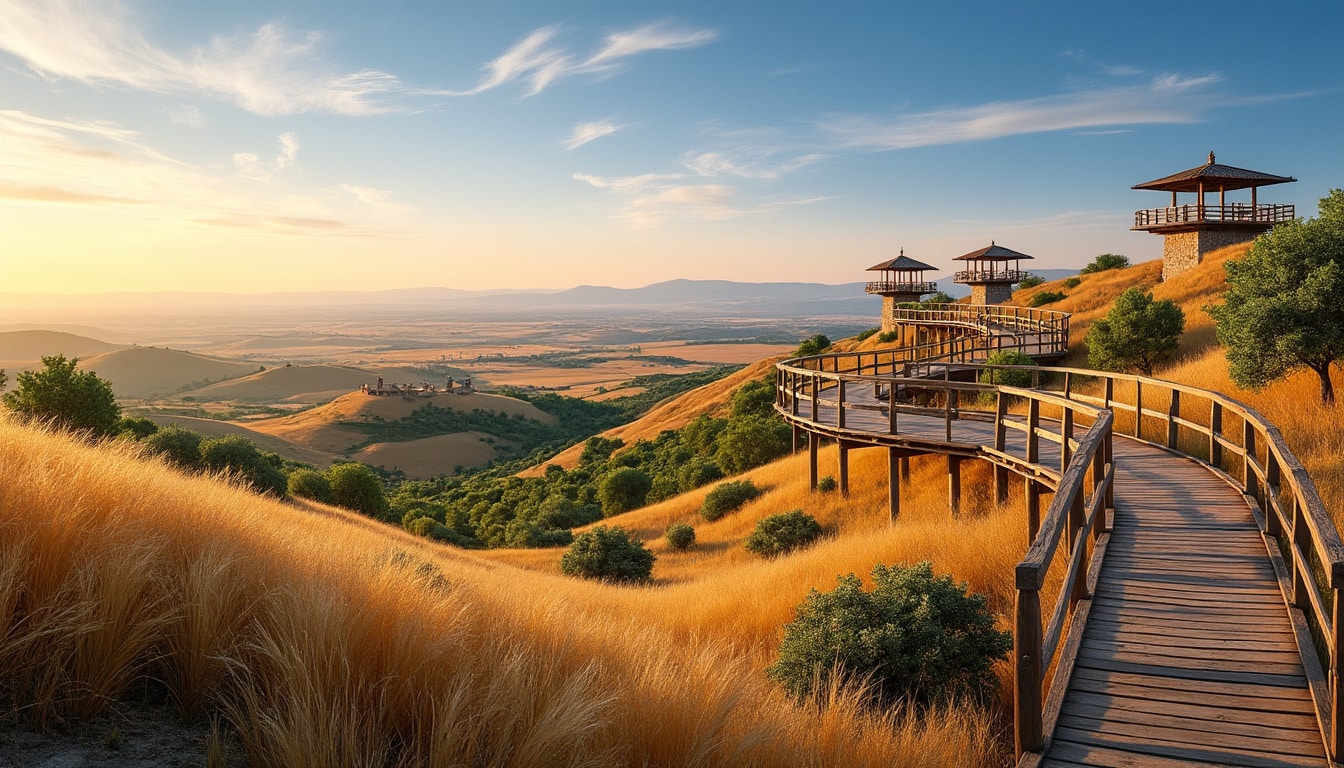 descubre la extensa red de miradores turísticos que realzan la relajante observación del paisaje de castilla-la mancha, ofreciendo vistas impresionantes y experiencias inolvidables.