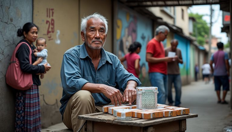 la venta ambulante de cupones, una actividad humilde que asegura ingresos mínimos vitales para las familias más vulnerables, promoviendo su sustento y bienestar.