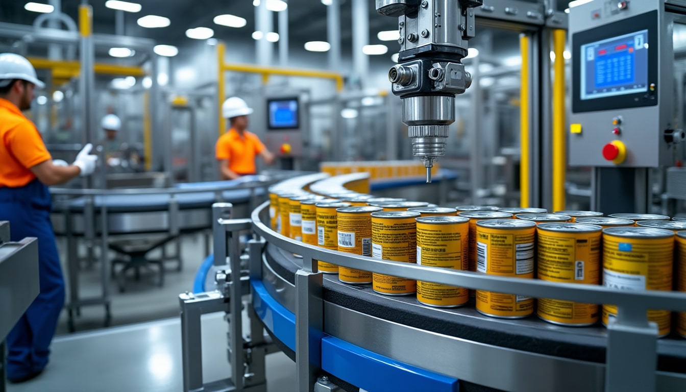 la automatización total de los procesos de embalaje industrial disminuye significativamente los costos en las empresas conserveras, mejorando la eficiencia y productividad.