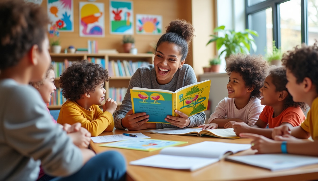 los talleres de lectura infantiles de la red pública fomentan la comprensión lectora escolar de manera divertida y educativa, mejorando el aprendizaje de los niños.