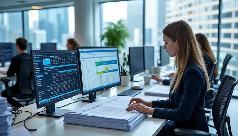 la delegación céntrica de la agencia tributaria digitaliza electrónicamente los voluminosos expedientes de las pymes locales para mejorar la gestión y agilizar los trámites.