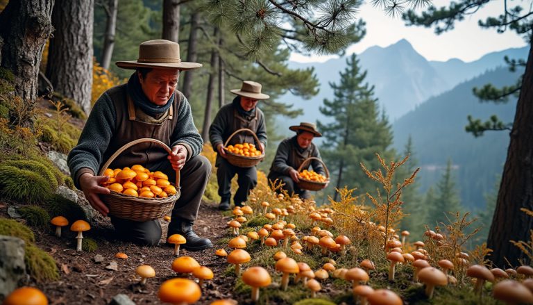 la tradicional recolección silvestre de níscalos impulsa temporalmente la economía sumergida en la sierra, destacando su importancia cultural y económica.